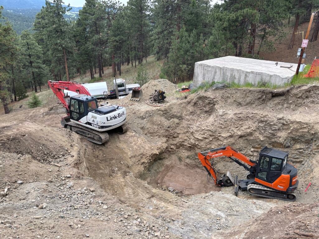 Excavation contractor in Helena completing foundation dirt work for a residential project